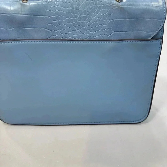 Iman Global Chic Satchel /Crossbody Light Blue Flower Garden Gold Hardware NWOT - Picture 5 of 16